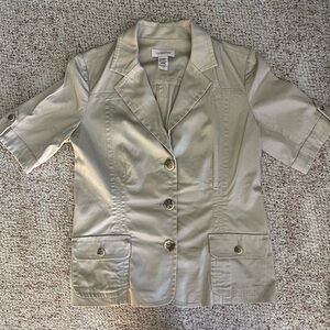 Casual Corner Women's Tan Short Sleeve Jacket